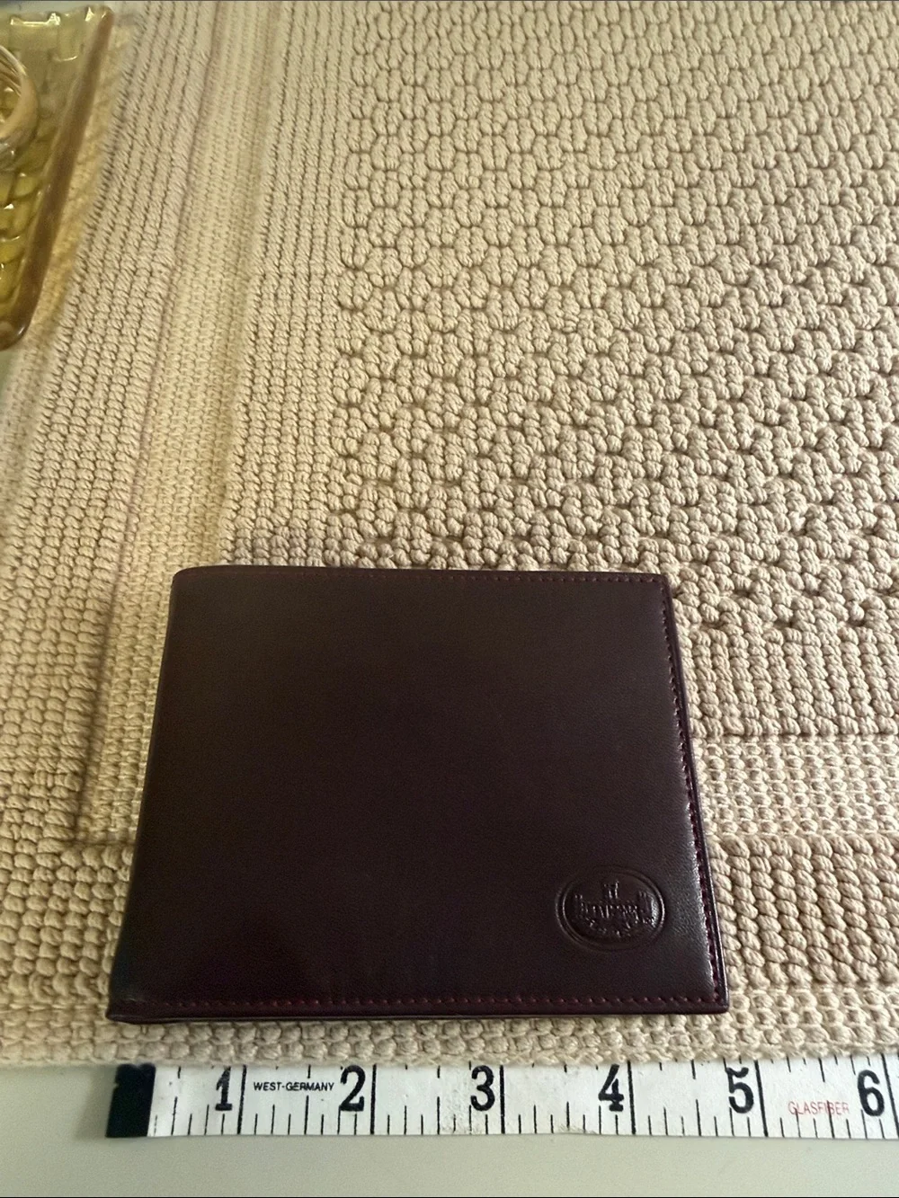 Leather Bifold Wallet Portafoglio Toscano Burgundy Made In Italy